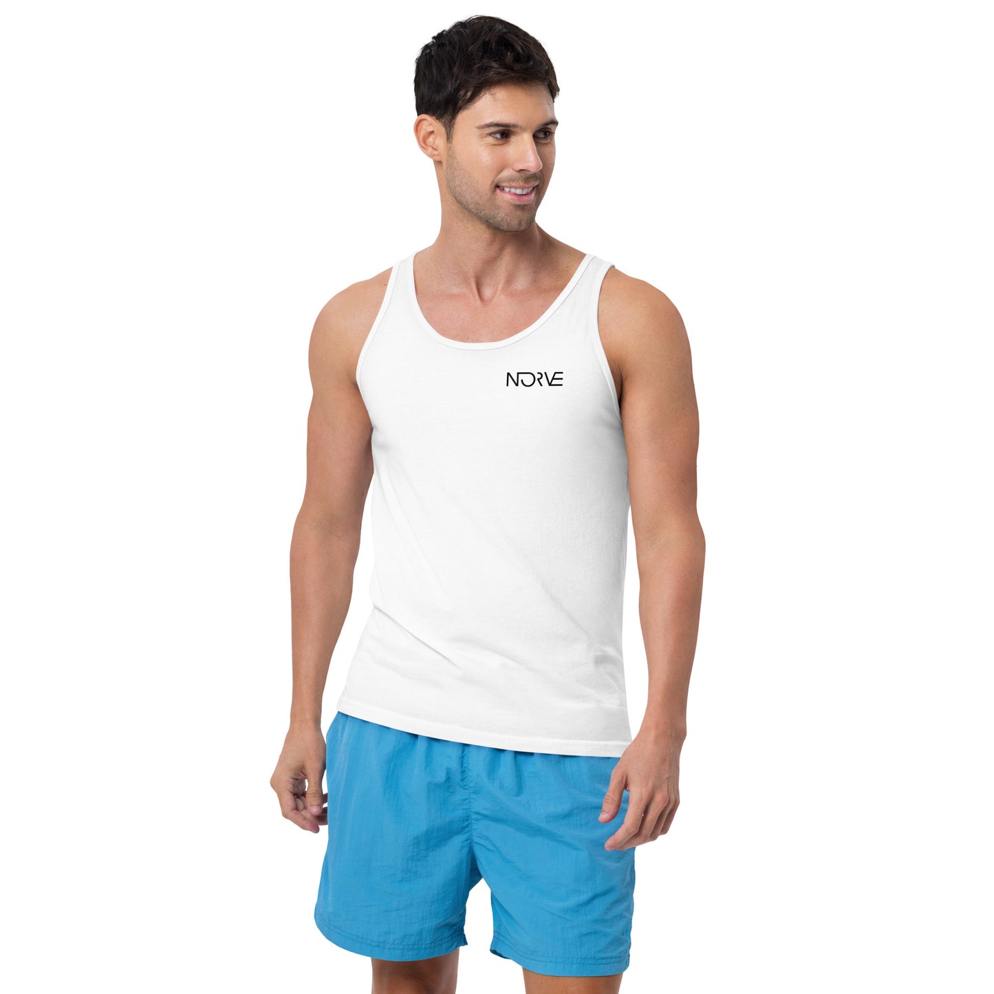 Norve Gym Fitness Tank Top - White